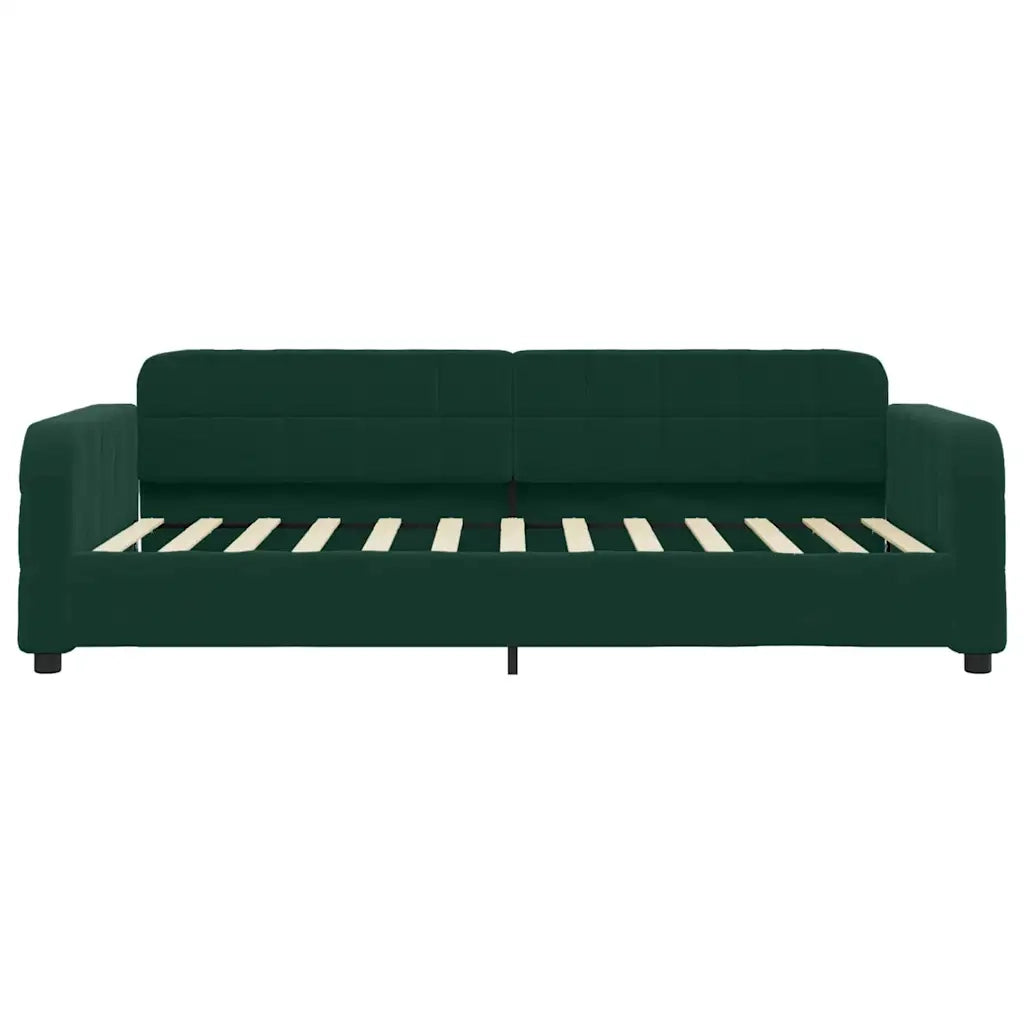 Divano Letto con Materasso Verde Scuro 90x200 cm in Velluto 3196907