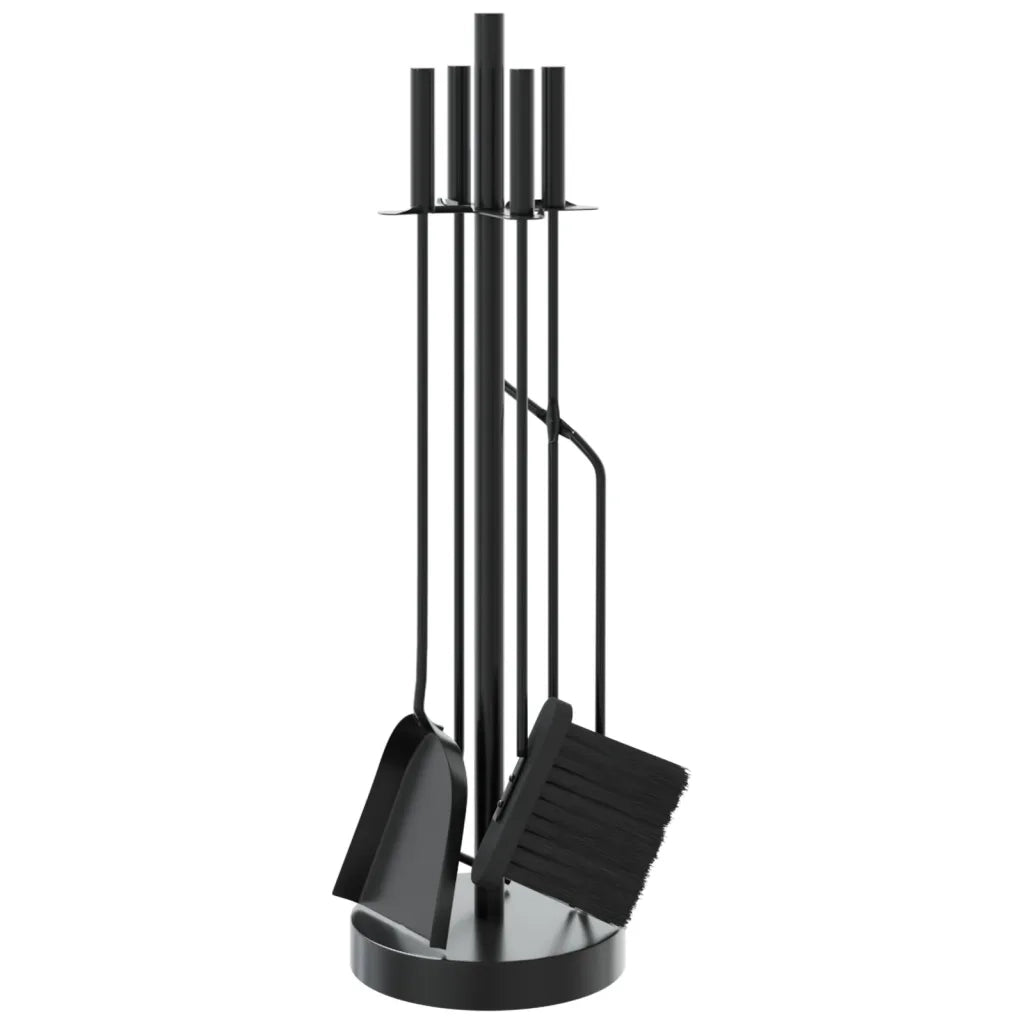 Set di attrezzi per camino 5 pezzi 18x66 cm in acciaio CFW2512936