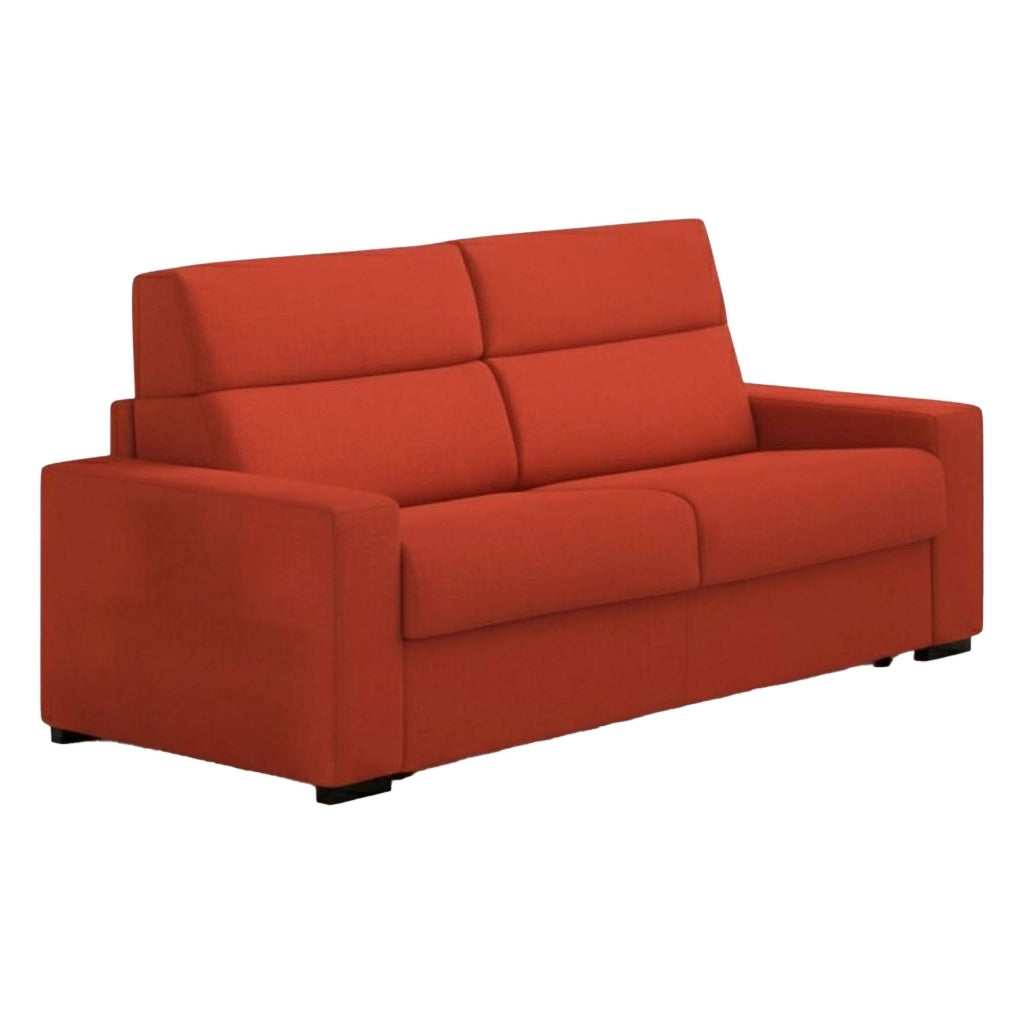 Vialfre, Divano Fisso 2 Posti Sfoderabile Made in Italy, 180x95x100h cm Arancione