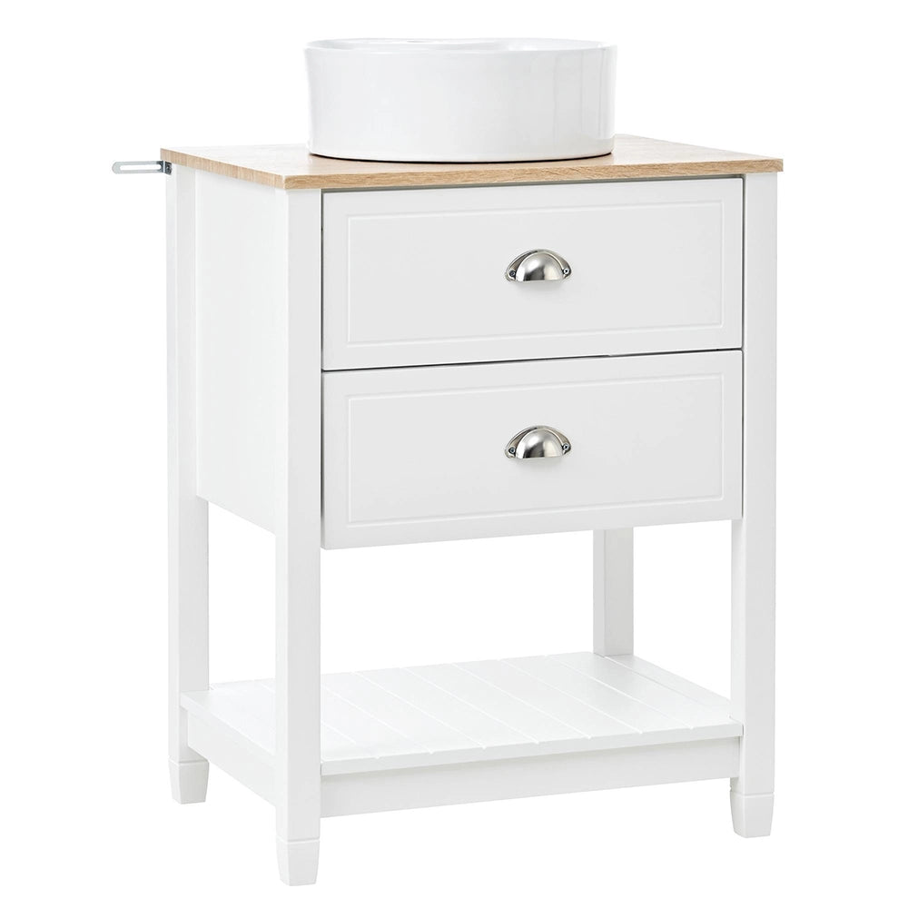 Mobile sotto lavabo bagno - Xylo - Lavabo ceramica 2 cassetti