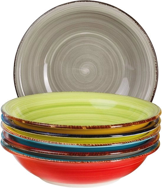 Insalata e zuppa 6 pezzi set di piatti - 650 ml - Ø 21,5 cm
