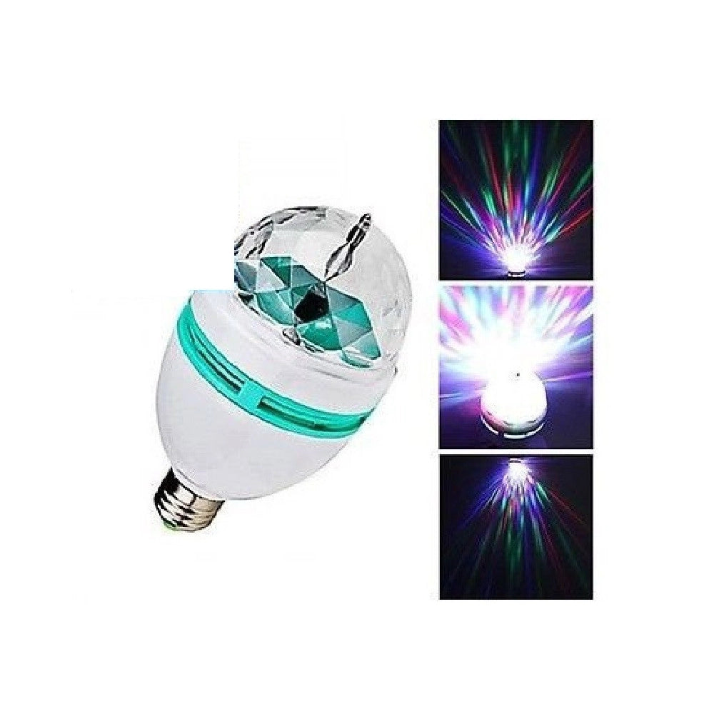 Trade Shop - Lampadina Led Rgb Multicolor Attacco E27 Luce Led Colora Rotante 3watt 3w -
