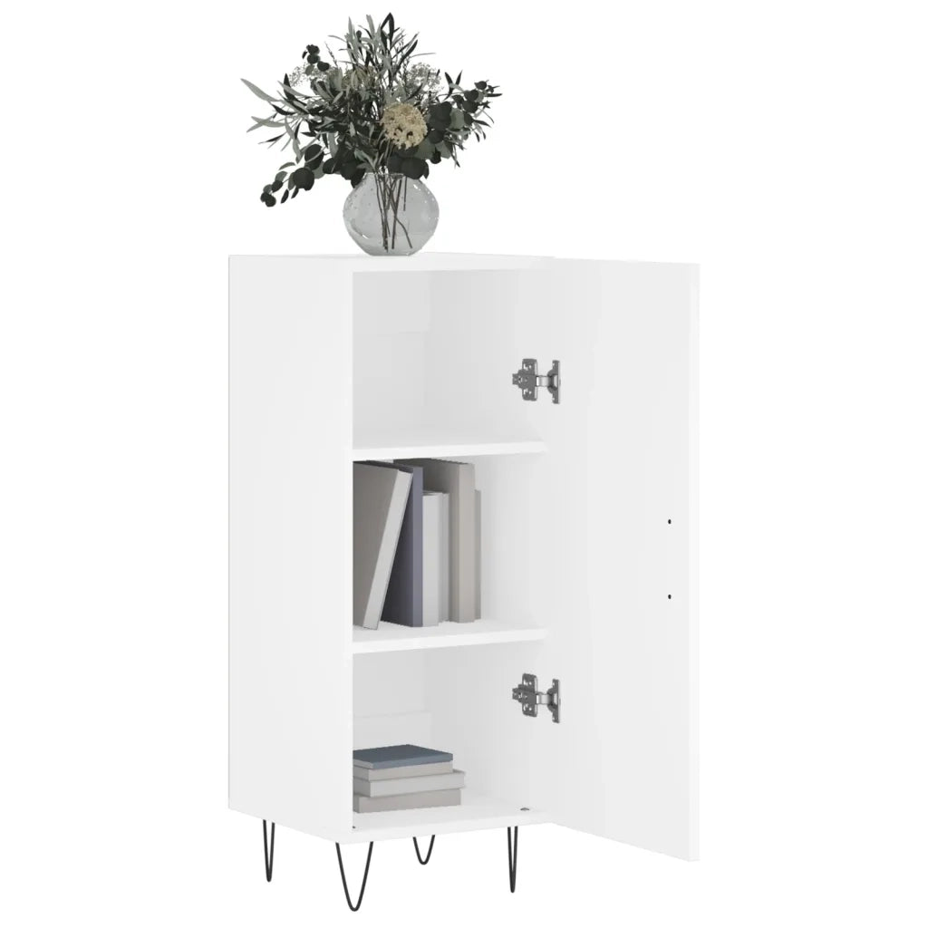 Credenza Bianca 34,5x34x90 cm in Legno Multistrato 828532