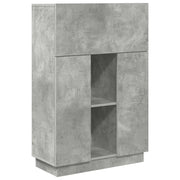 Scrivania | Tavolo da Ufficio con lo scaffale Grigio cemento 71,5 x 31,5 x 106,5 cm