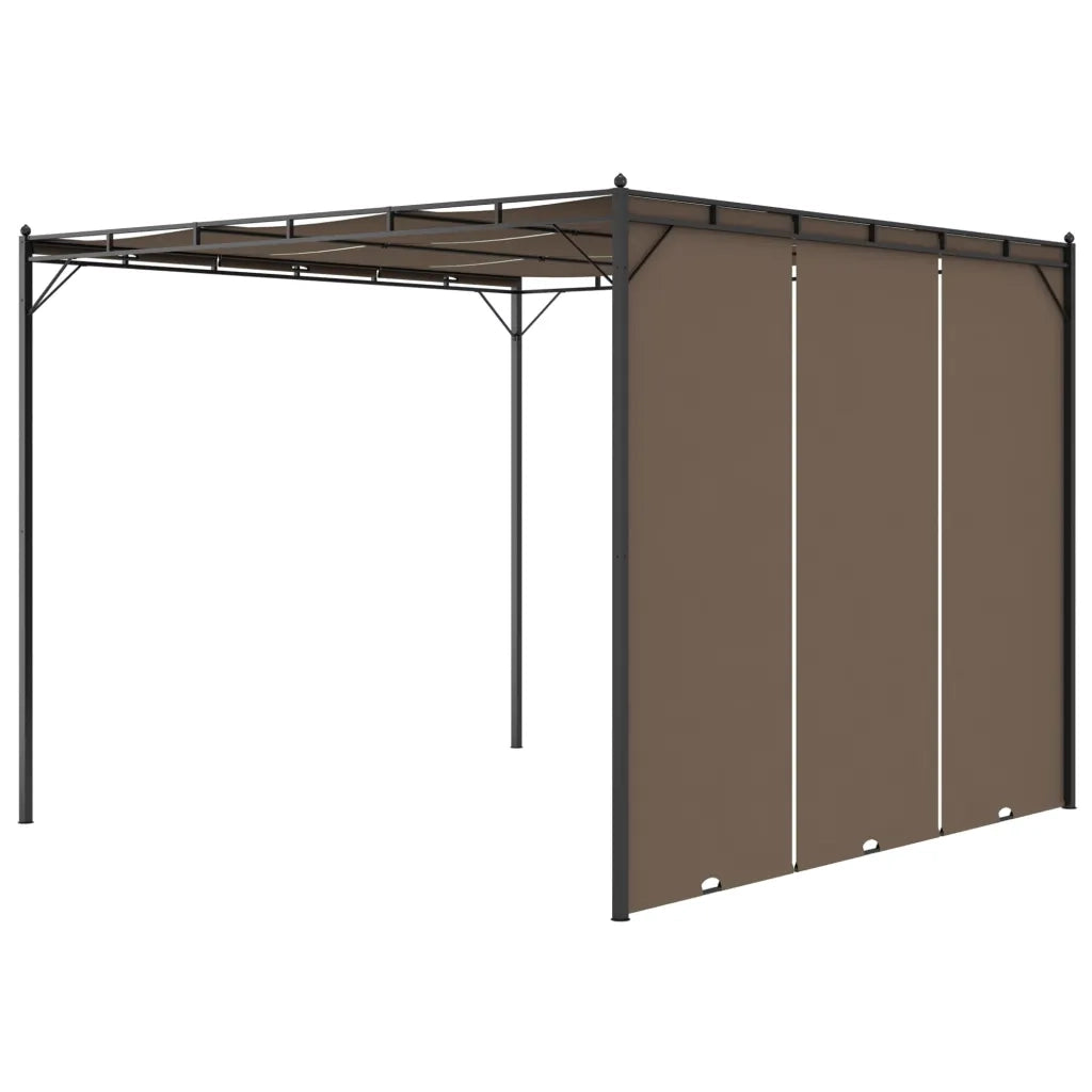 Gazebo da Giardino con Tenda Laterale-Baldacchini e gazebo 3x3x2,25 m Talpa