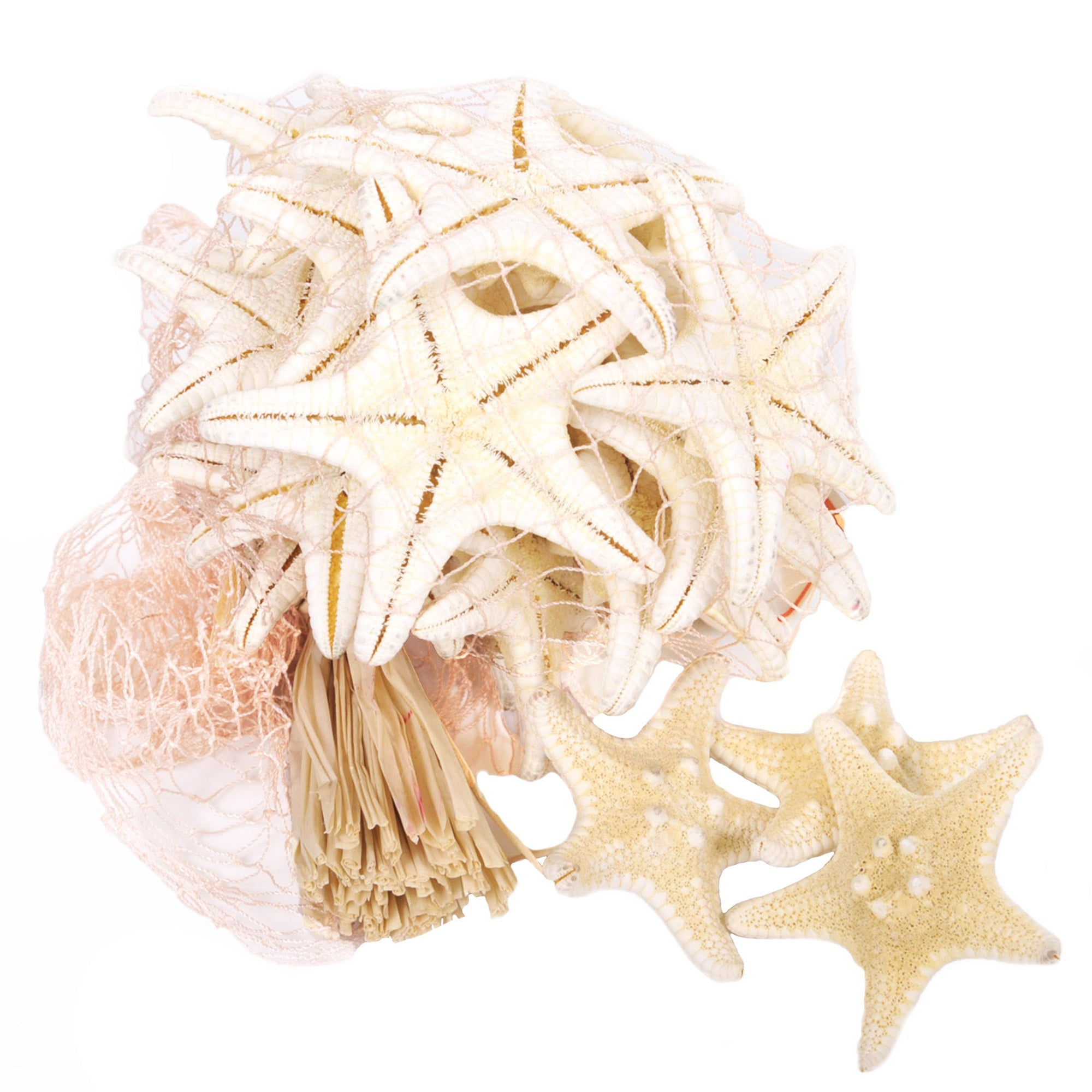 Set 60 Stelle Bianche in Rete H 7 cm