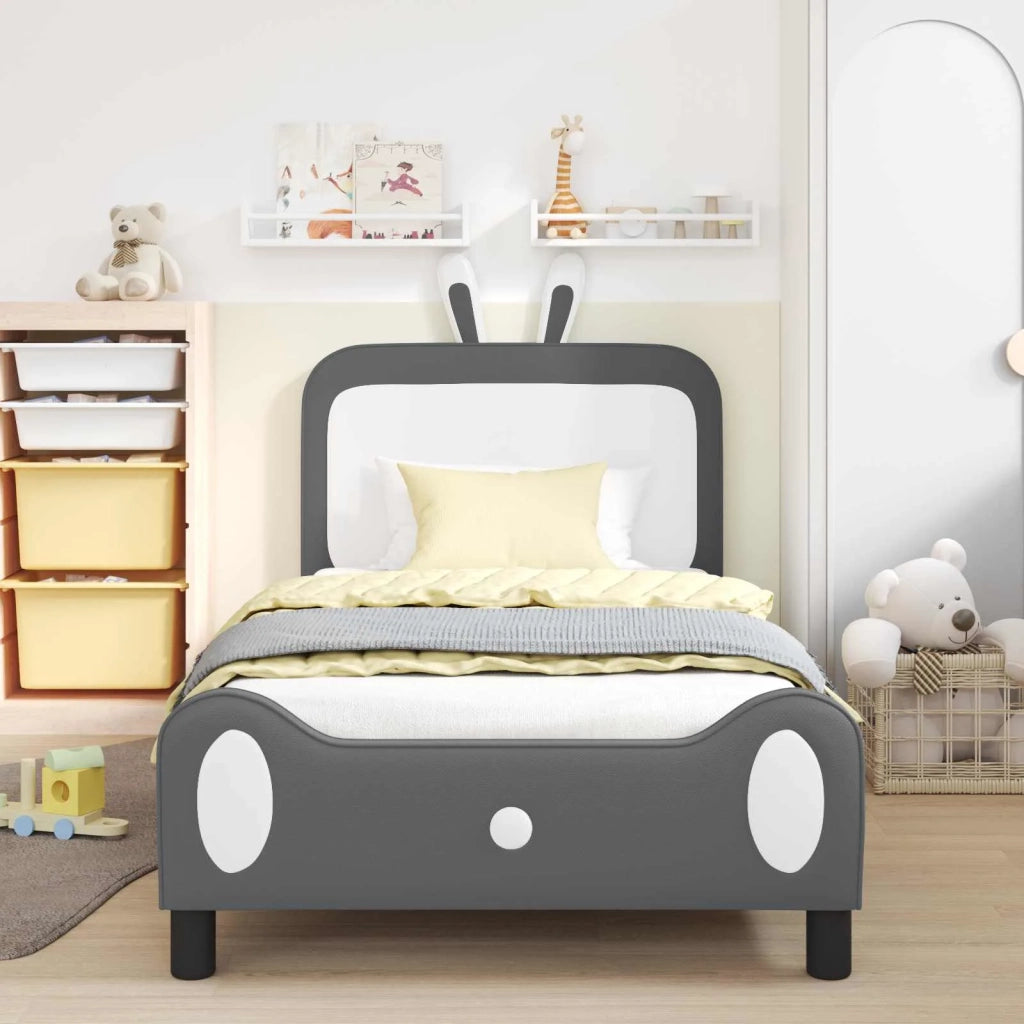 Struttura letto bambini con testata Grigio chiaro 90 x 190 cm