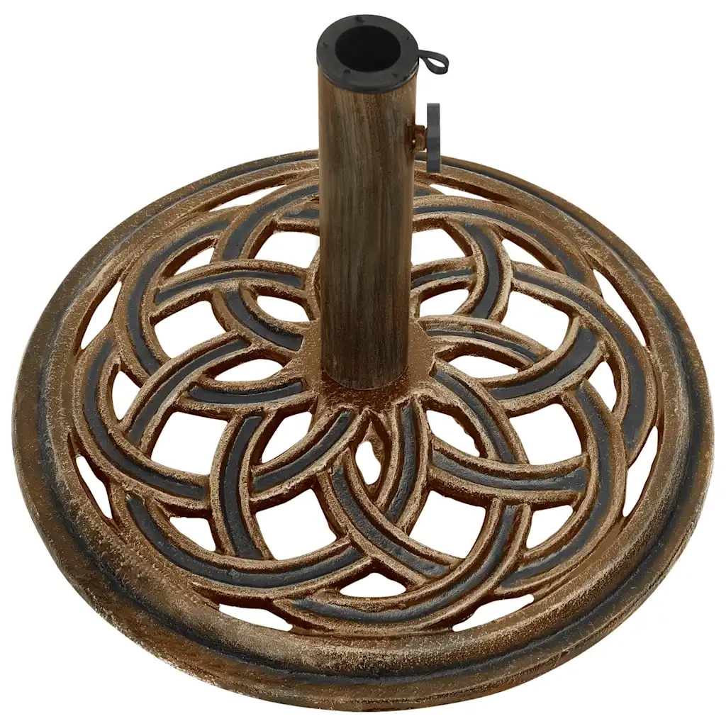 Base per ombrellone-Supporto per ombrellone Bronzo 44x44x31 cm in Ghisa 513464