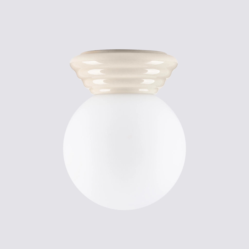 Plafoniera bagno ALBANO Pure Lume beige vetro opale G9