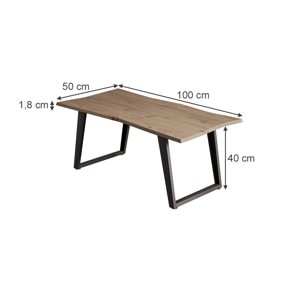 Vicco Tavolino da caffè Artigiano 100 x 50 cm