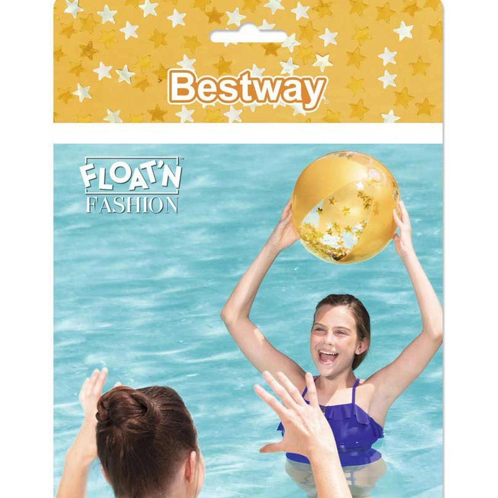 Trade Shop - Pallone Fashionglitter Palla Glitter Gonfiabile Mare Piscina Bestway Spiaggia -