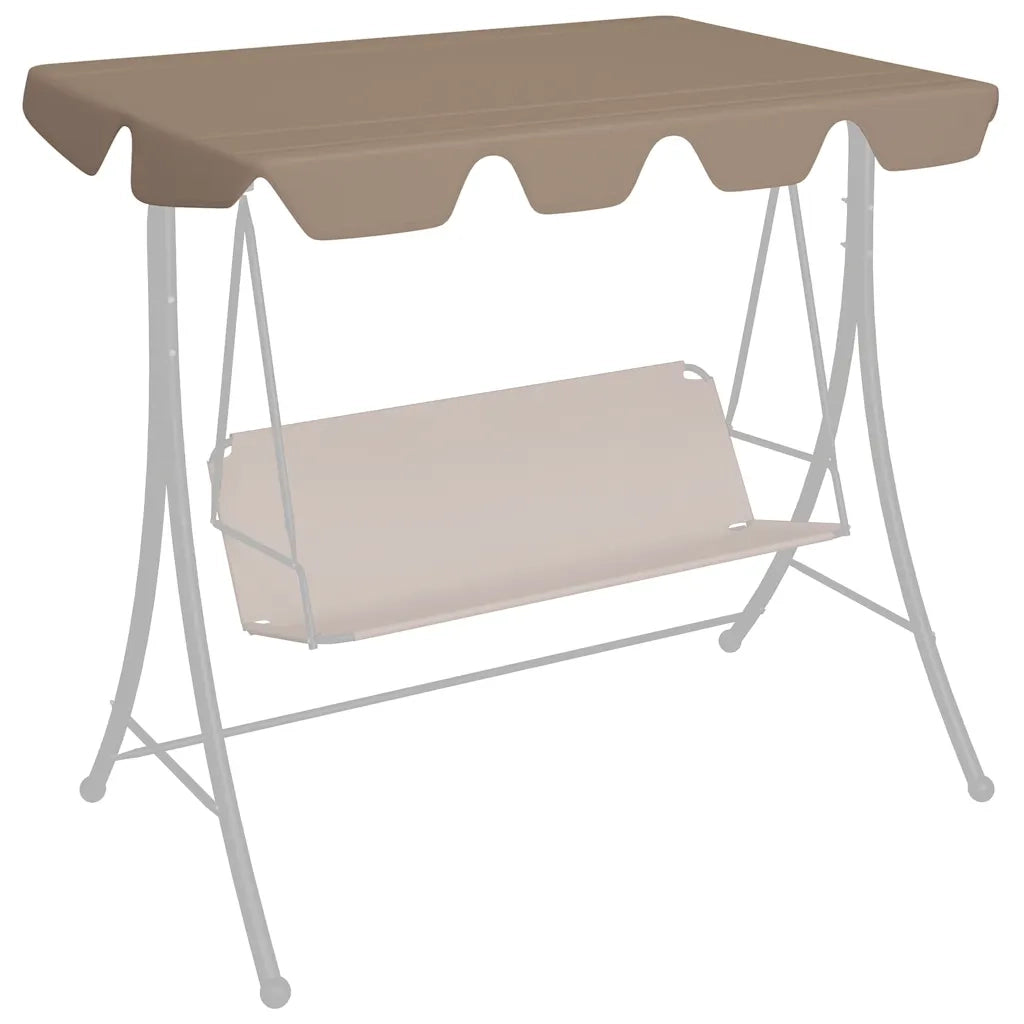 Baldacchino per Dondolo Giardino Tortora 188/168x145/110 cm CFW1661778
