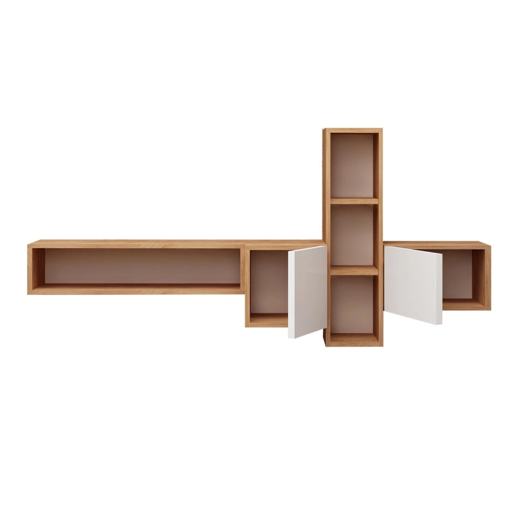 Porta TV in legno "Kumkuat" - 160 x 35 x 70 cm - Marrone