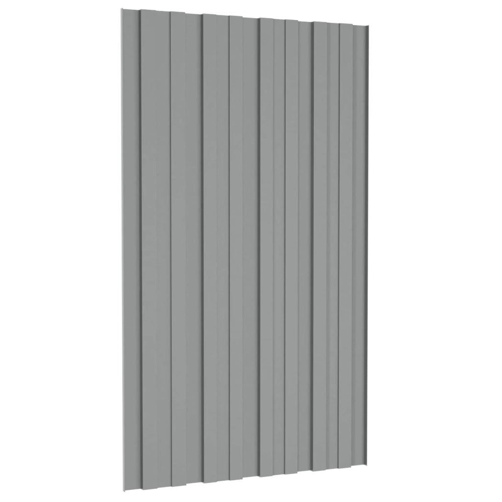 Pannello per tetto 12 pcs Grigio 80 x 45 cm Acciaio zincato 42047111