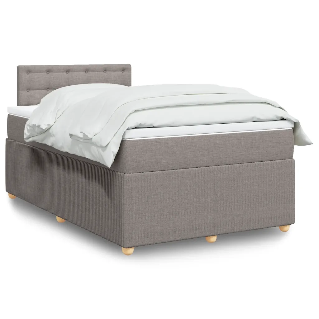 Giroletto a Molle con Materasso Tortora 120x190 cm in Tessuto 3289713