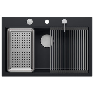 Lavello In Granito Marc 110 Workstation Black Oro