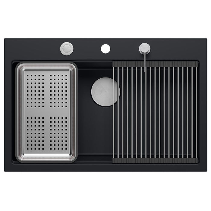 Lavello In Granito Marc 110 Workstation Black Oro