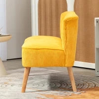 Divano Due Posti, Design Scandinavo Elegante, Telaio in Legno Massiccio, fino a 150 kg, 117 x 56,5 x 77 cm, Giallo