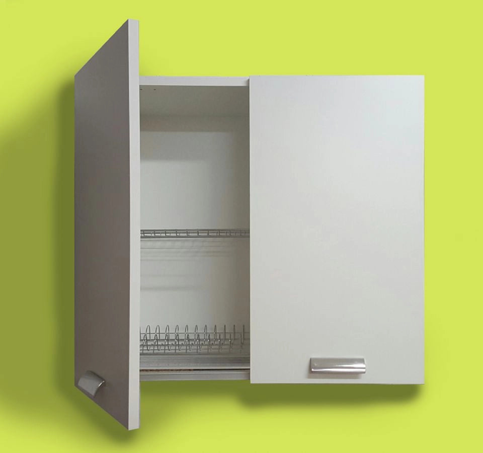 PENSILE CUCINA CM 80 ( 2 ANTE C/SCOLAPIATTI) BIANCO L 80/ P 35/ H 70