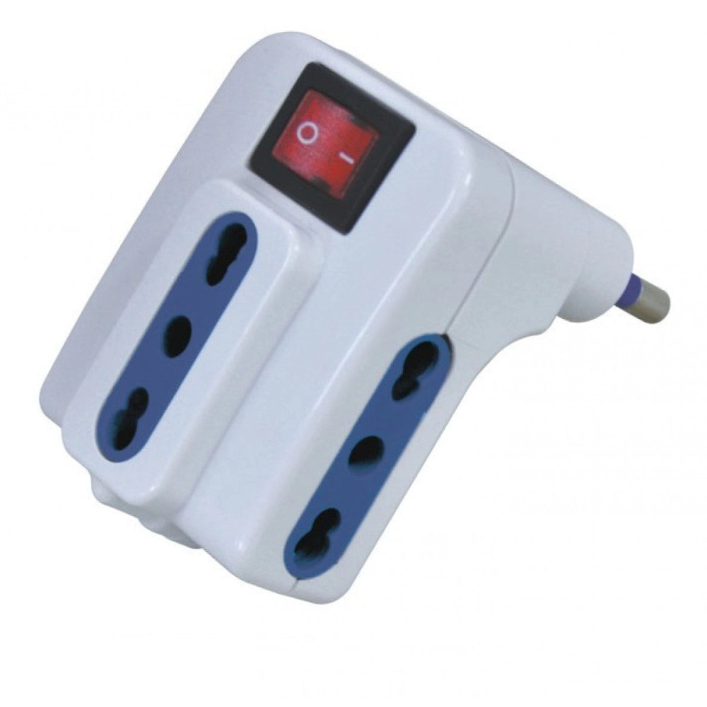 Trade Shop - Multipresa Adattatore Elettrico Tripla Spina 16a E 3 Prese 16a Con Interruttore -
