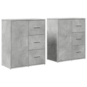 Buffet credenza cassettiera armadio mobile contenitore organizer per cucina soggiorno salotti set da 2 60 x 31 x 70 cm legno ingegnerizzato grigio 02_0036859