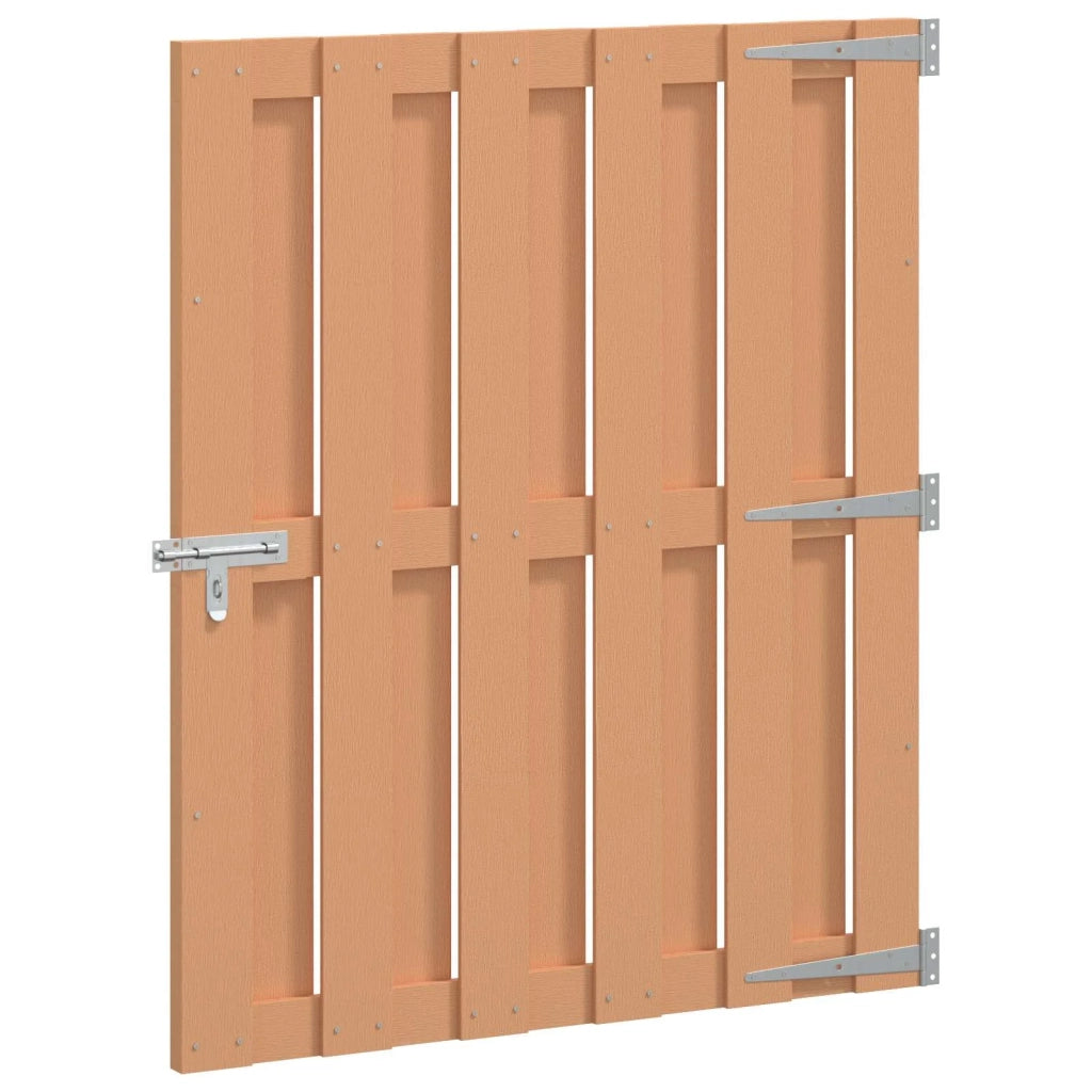 Cancello da giardino 100 x 112 cm WPC e Alluminio Marrone CFW6278438