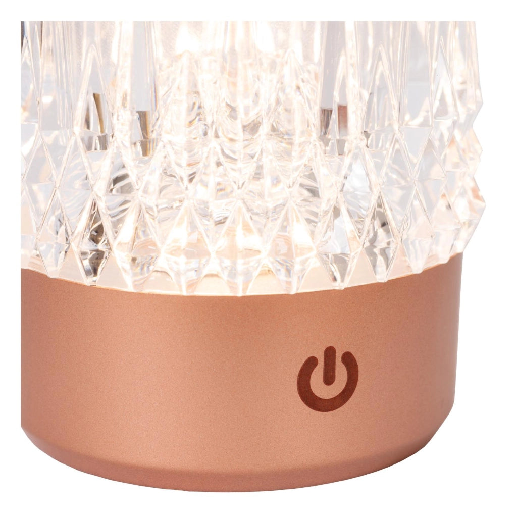 Lampada da tavolo LED ricaricabile rame LILI Lucide