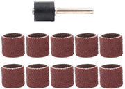 Set di abrasivi a 100 Grit - 12,7 mm - Set di 11 pezzi - Materiale resistente e duraturo - Grana uniforme - Set di abrasivi