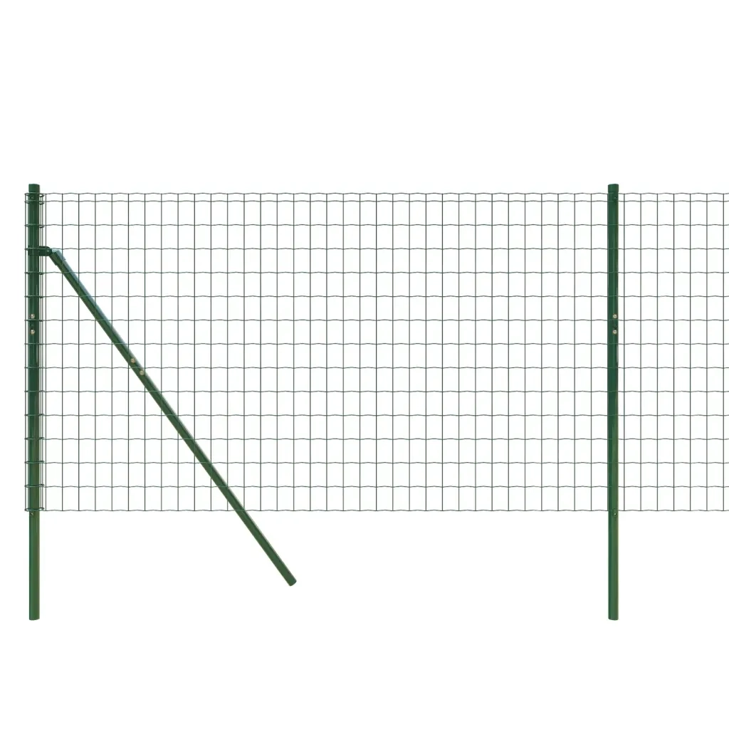 Recinzione Metallica Verde 0,8x25 m in Acciaio Zincato 154056