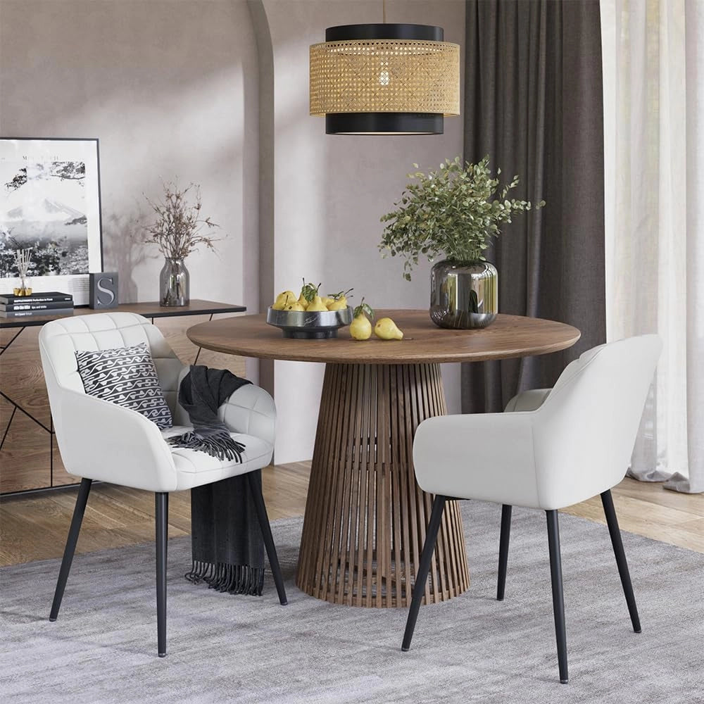sedie Relio, Beige, 53.5 x 55.5 cm, con piedini antiscivolo e superficie facile da pulire