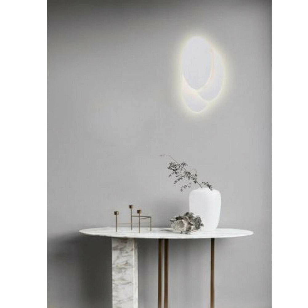 Trade Shop - Applique A Led 3 Ovale Lumetto Comodino Abat Jour 12w Luce 6500k 3000k 4000k E33 - -bianco Naturale      -