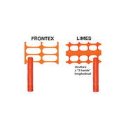 Rete da cantiere arancione 50m H120cm maglia 140x40mm – Brixo Limes – uso edilizia e sicurezza – Brixo