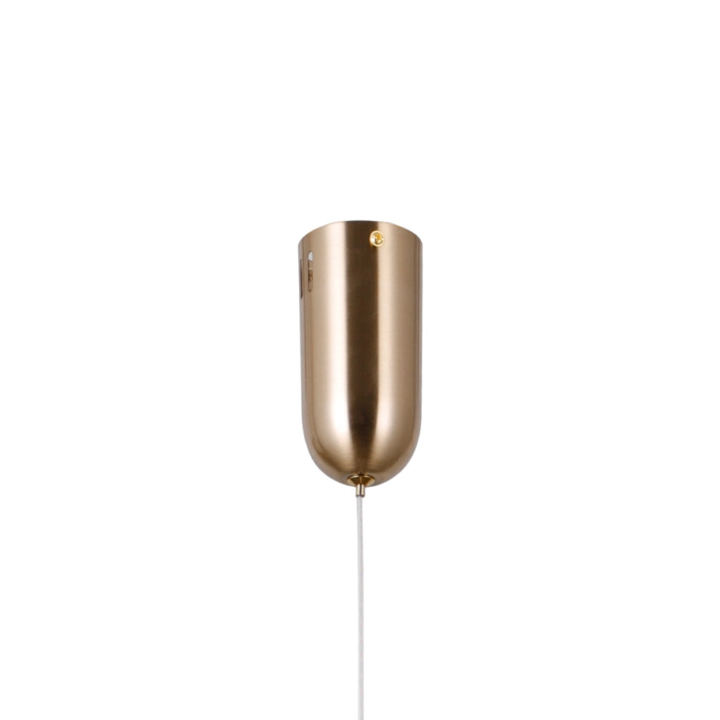 Lampadario Italux Butero oro, vetro ambra, LED 12W