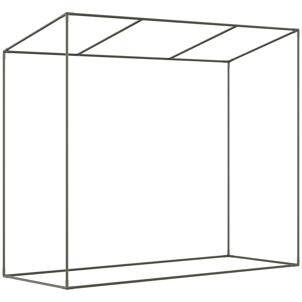 Serra da Giardino con Porta Avvolgibile 200x76x168 cm in Acciaio e PE Bianca