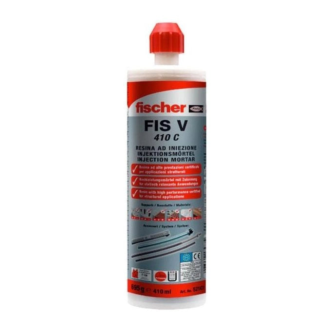 Fischer 521431 FIS V 410 C Ancorante Chimico Resina Vinilestere Ibrida a Iniezione Calcestruzzo Fessurato 410 ml