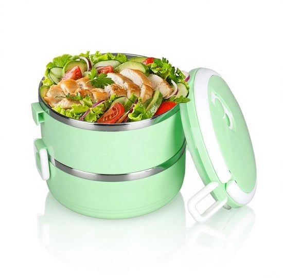 Lunchbox 1000 ml in Acciaio Inossidabile 304 - Termolunchtromba - Stacking - Imbottigliabile - Portatile - Per uso domestico/scuola/esterno - Bento Box
