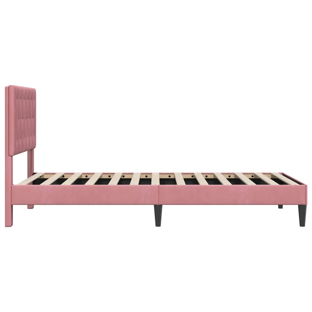 Struttura del letto con testiera Rosa 80 x 200 cm Velluto 42027628