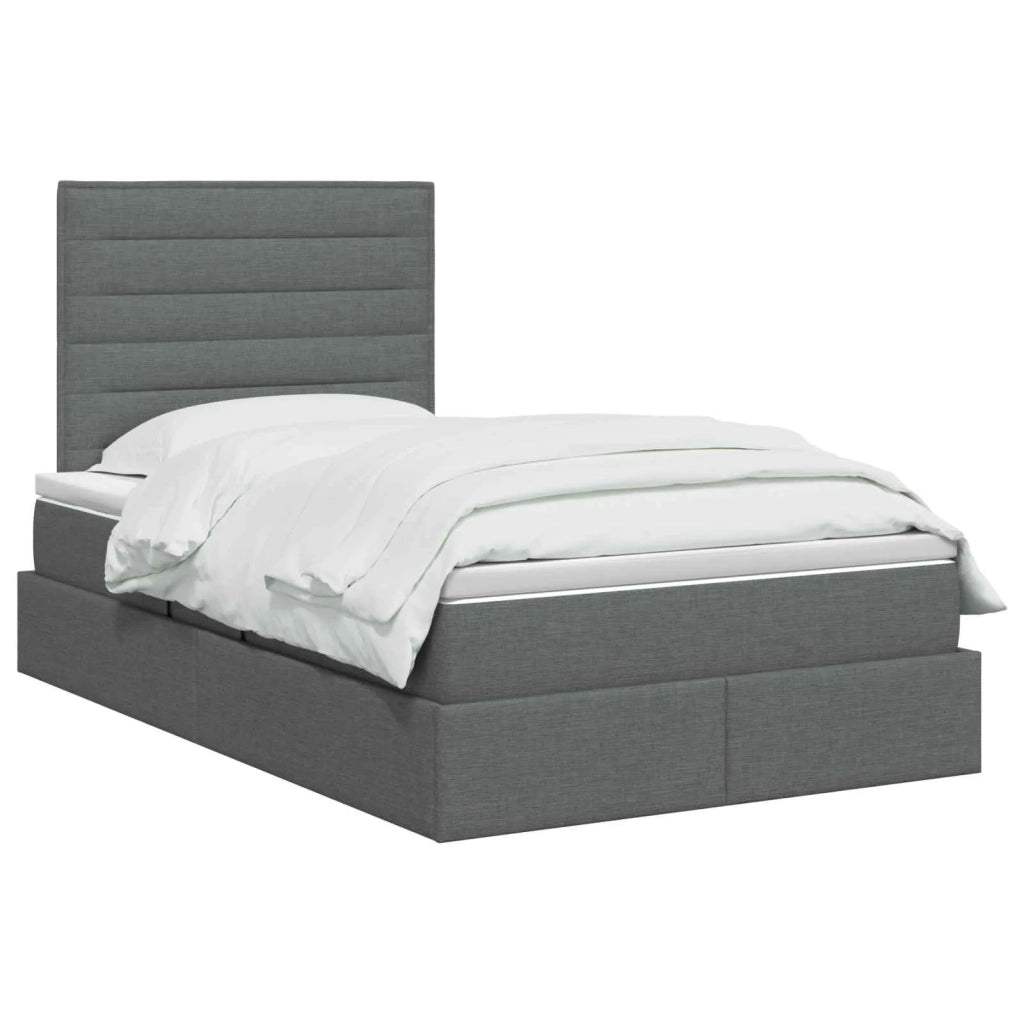 Letto con contenitore e materasso Grigio Scuro 120 x 200 cm 3459433