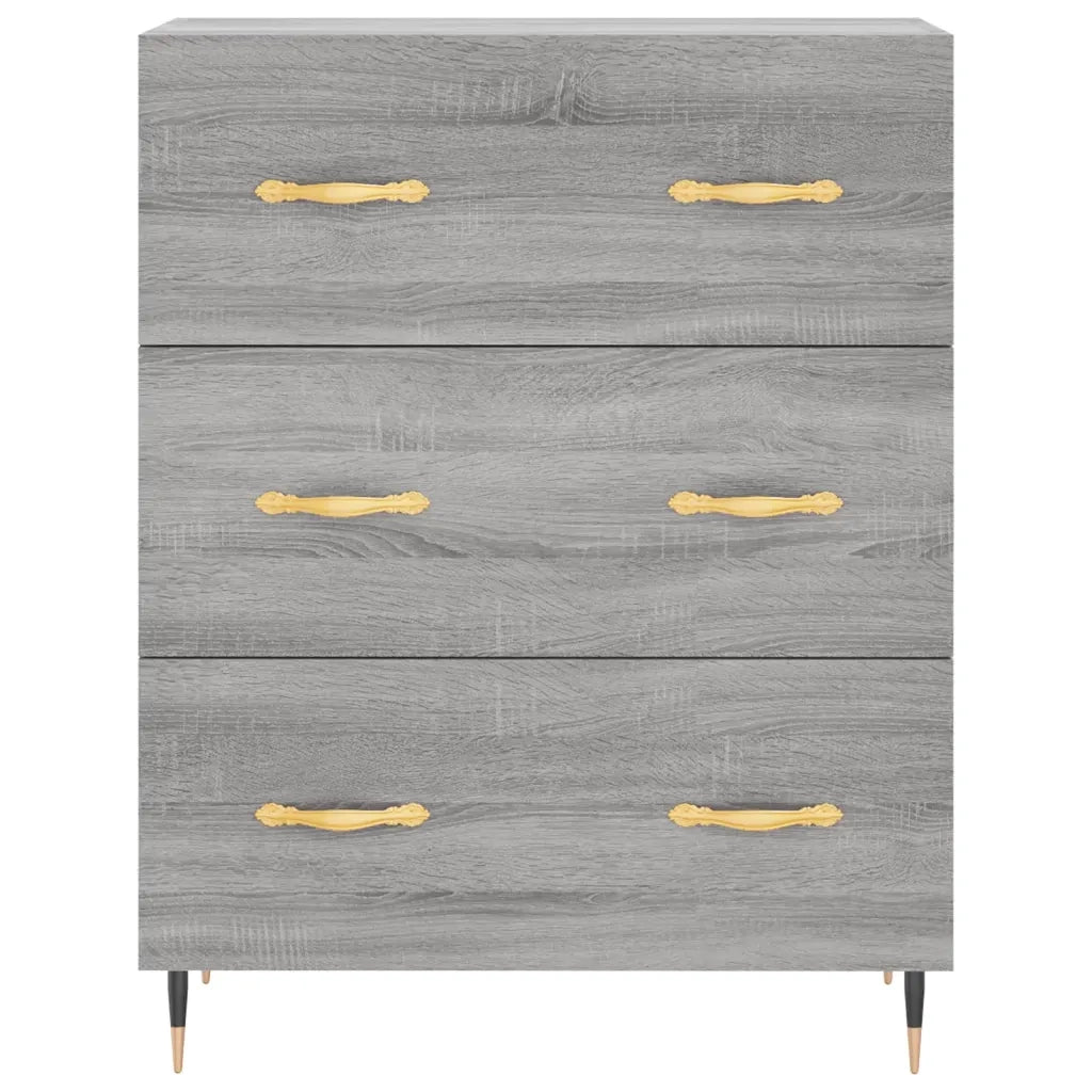 Credenza | Madia | Buffet da pranzo | Armadio da pranzo Grigio Sonoma 69,5x34x180 cm in Legno Multistrato