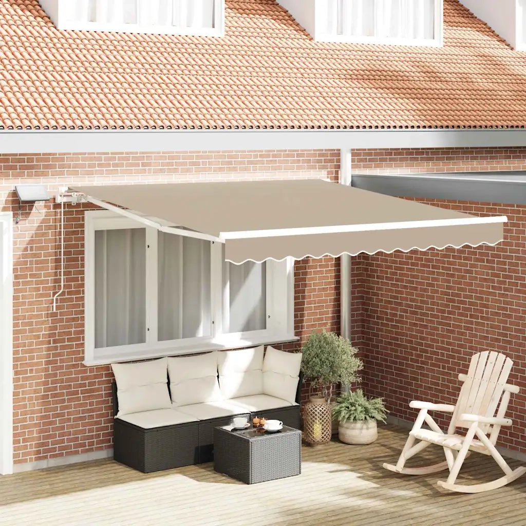 Tenda Retrattile con Beige 300 x 250 cm Tessuto 3330052