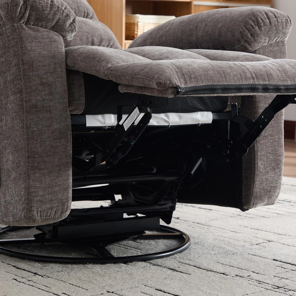 Poltrona Relax Elettrica Girevole 360¡ã con Massaggio, Riscaldamento e Poggiapiedi ¨C MINIMAL ¨C Grigio