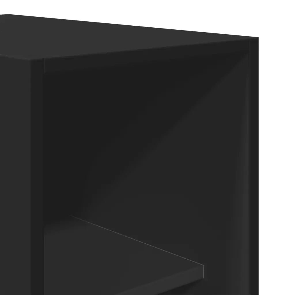 Armadio Nero 30x50x200 cm in Legno Multistrato