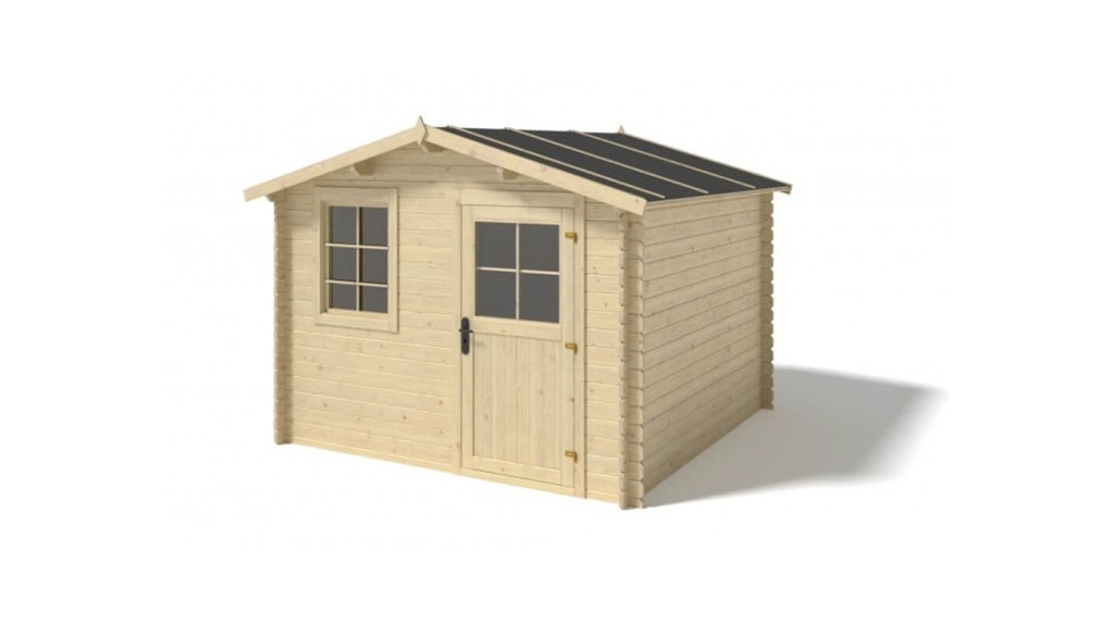 Casetta da giardino in legno - 7.5m2 - 3x2.5m - 28mm - colore: naturale - DOM469 - ALTANKA