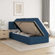 Letto con contenitore e materasso Blu 90 x 200 cm Velluto 3458600