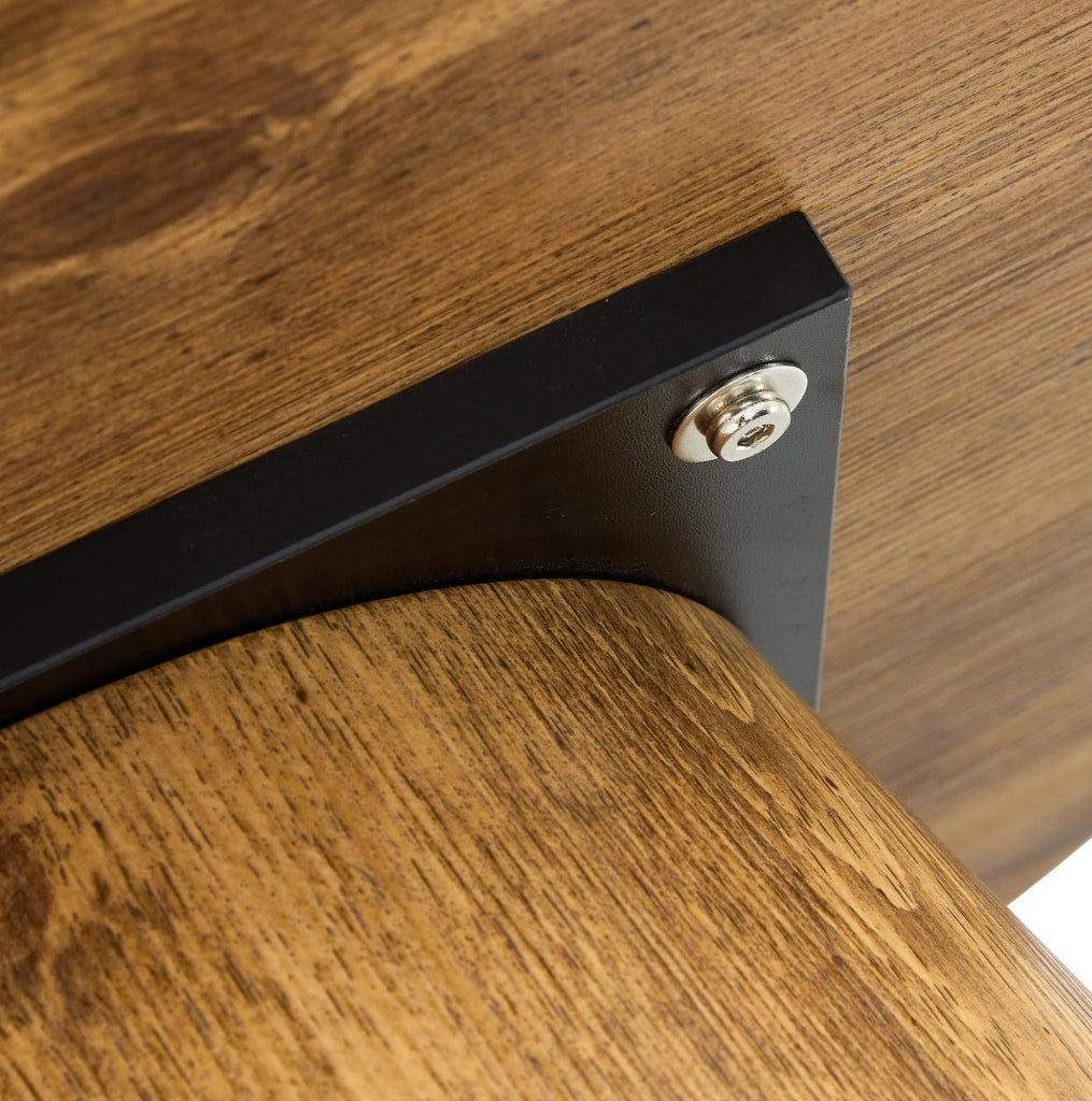 Tavolino rotondo in MDF effetto legno; resistente fino a 120 kg; naturale