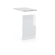 Pannello frontale Fame-Line Bianco lucido/Bianco 45 cm, PL Marmo Vicco