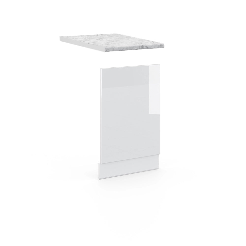 Pannello frontale Fame-Line Bianco lucido/Bianco 45 cm, PL Marmo Vicco