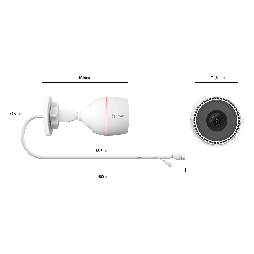 EZVIZ CS-BN3424A0-E30 Kit Videosorveglianza Nvr 4 Canali Poe IP Telecamere 2 mpx Full Hd