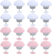 Fermoletti per lenzuola a forma di funghi - 12 pezzi - Fermoletto per lenzuola - Robusto e duraturo - Cotone/Plastica - 3 x 2,8 x 2,3 cm - Fermoletto per lenzuola