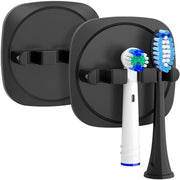 Supporto per spazzolino da denti elettrico, 2 pezzi, supporto per spazzolino da denti elettrico per bagno con adesivo 3M forte, supporto per spazzolino da denti per bagno, nero